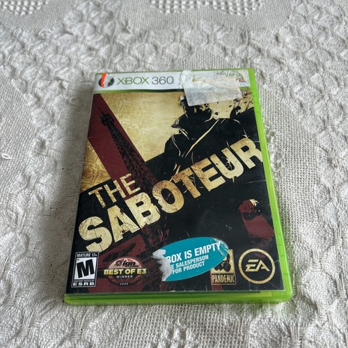 THE SABOTEUR MICROSOFT XBOX 360 Tested Works *Cracked Case & Disc