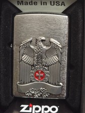 Zippo ADLER mit EK (Custom PIN Style) Lighter – Chrom gebürstet CG #348B