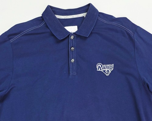 Polo Tommy Bahama grande uomo Los Angeles Rams logo ricamato blu navy manica corta - Foto 11 di 11