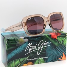 NEW Maui Jim TWO STEPS Crystal Pink/Polarized Maui Rose Lens Sunglasses RS863-09