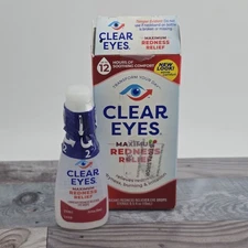 Clear Eyes Maximum Redness Relief Lubricant Eye Drops 0.5 fl oz Sterile New