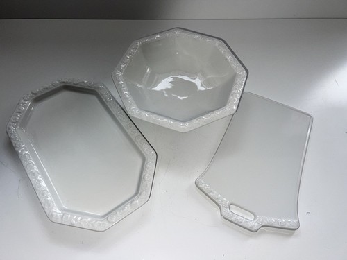 Rosenthal Maria Weiß 3 Teile Schale Frühstücksbrett Platte
