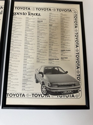 REVISTA RETRO ENMARCADA Original Mk4 Toyota Celica ST162 Publicidad Hombre Arte de Pared Cueva - Imagen 2 de 3