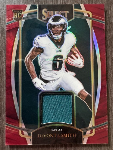 2021 Panini Select Devonta Smith Red Relic Rookie Jersey Relic RC #RSW-DSM - Bild 1 von 2