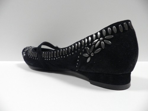 Chaussures BIVIEL noir FEMME taille 37 cuir plate habillé schuhe frau NEUF - Imagen 5 de 8
