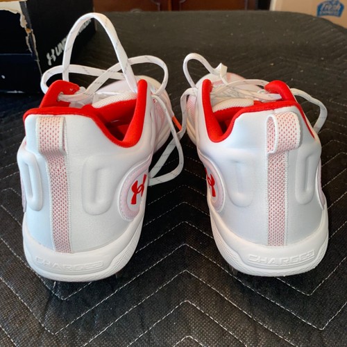 Under Armour Glyde MT Damen-Softballschuhe weiß & rot Größe 10 neu - Bild 5 von 10