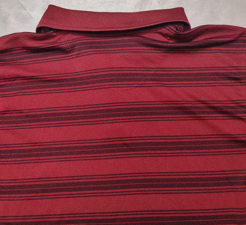 COLUMBIA Boys Size XL Dark Red Striped Short Sleeve Polo Shirt - Bild 11 von 14