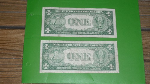 Circulated 1935 E 1$ Silver Certificate Banknotes Paper Currency (2) - No Motto - Picture 3 of 6