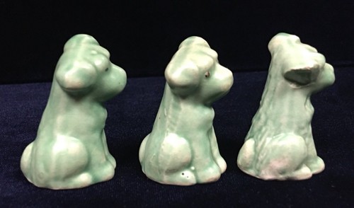 Two Vintage Green Puppy Dogs One Stamped England Possible Sylvac Plus one other - Picture 2 of 6