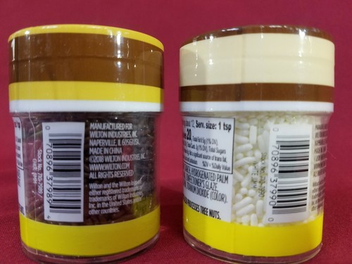 Wilton Jimmies Chocolate & Vanilla Naturally Flavored Cupcake Sprinkles 50g Each - Picture 3 of 11