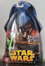 Star Wars 2005 Revenge of the Sith YODA Spinning Attack Figure 