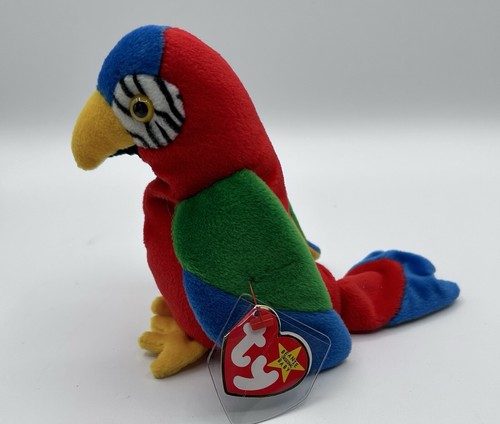 TY Beanie Baby - JABBER el loro (6,5 pulgadas) - Imagen 1 de 16