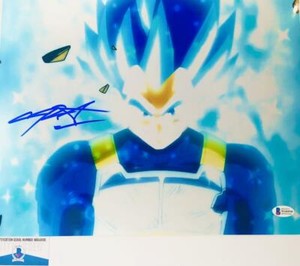 Chris-Sabat-signed-VEGETA-11X14-METALLIC-photo-BAS-COA-WAO4930