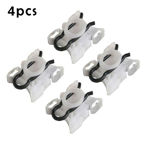 White Plastic Clips for E32 E34 E36 E85 E92 Z3 Z4 Regulator Rail (4 pcs) - Picture 3 of 7