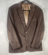 CHAPS Men  s Ralph Lauren Corduroy Blazer /Sport Coat Brown Sz 44 Long Classic