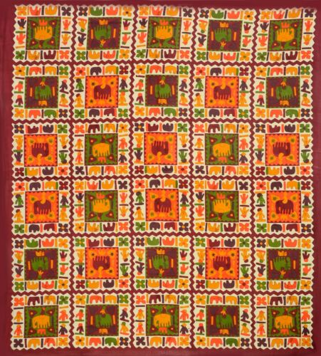 Indian Mandala Cotton Bedding Set Hippie Bohemian Bed Sheet Throw with 2 Pillow - Picture 4 of 5
