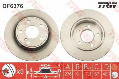 Solid Rear 272mm BBD5200 Borg /& Beck Set 1K0615601AA New Pair 2x Brake Discs