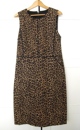 J.CREW - Mantelkleid aus Leoparden Bi-Stretch Baumwolle - Gr. 14 - Bild 4 von 9