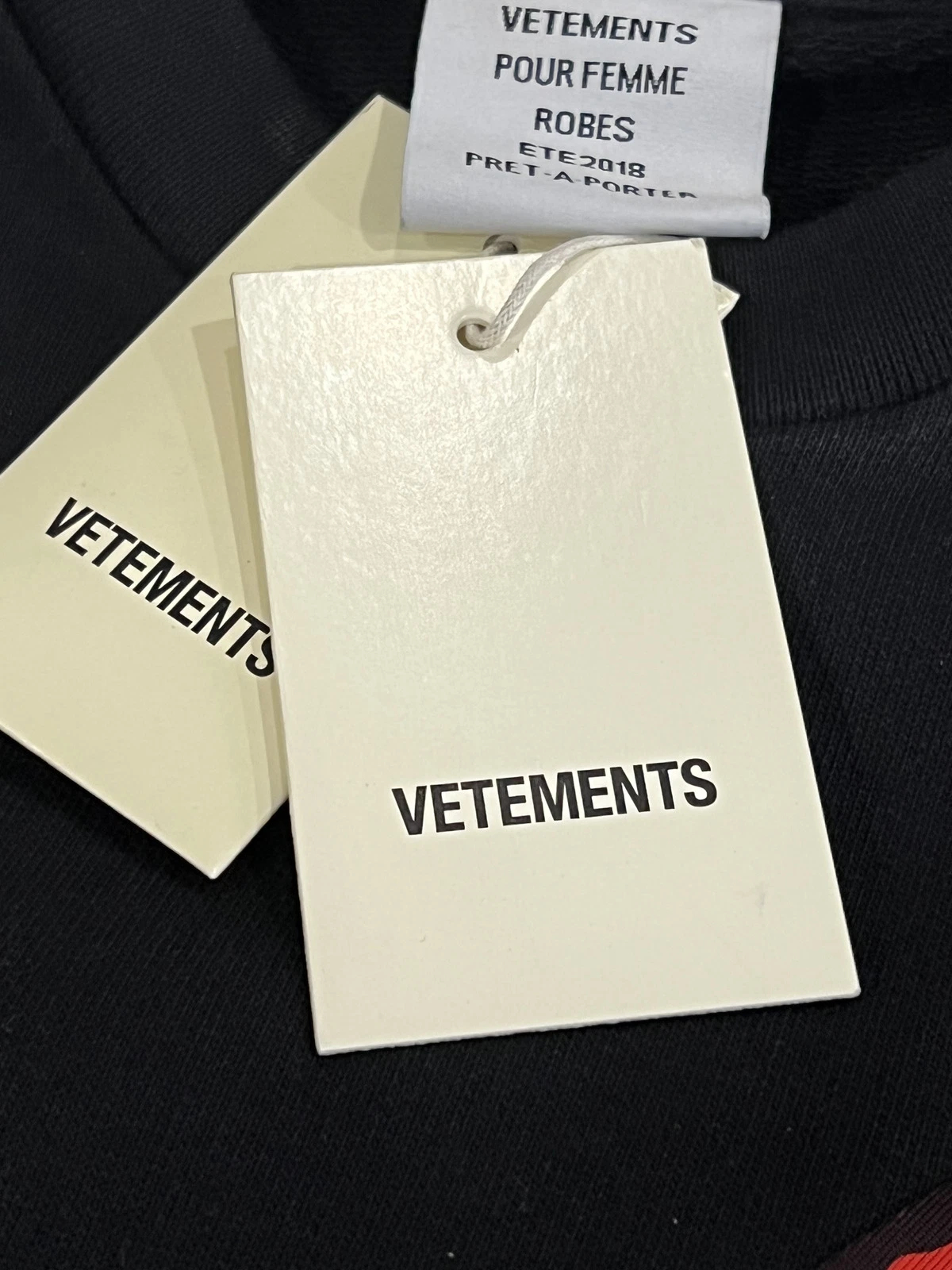 DEMNA GVASALIA FOR VETEMENTS ABITO LUNGO ROSSO NERO PICCOLO NUOVO CON ETICHETTE PREZZO DI LISTINO £1.400