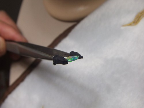 Australian Gem Black Opal from Lightning Ridge,freeform ring jewllry wholesale - Foto 5 di 12