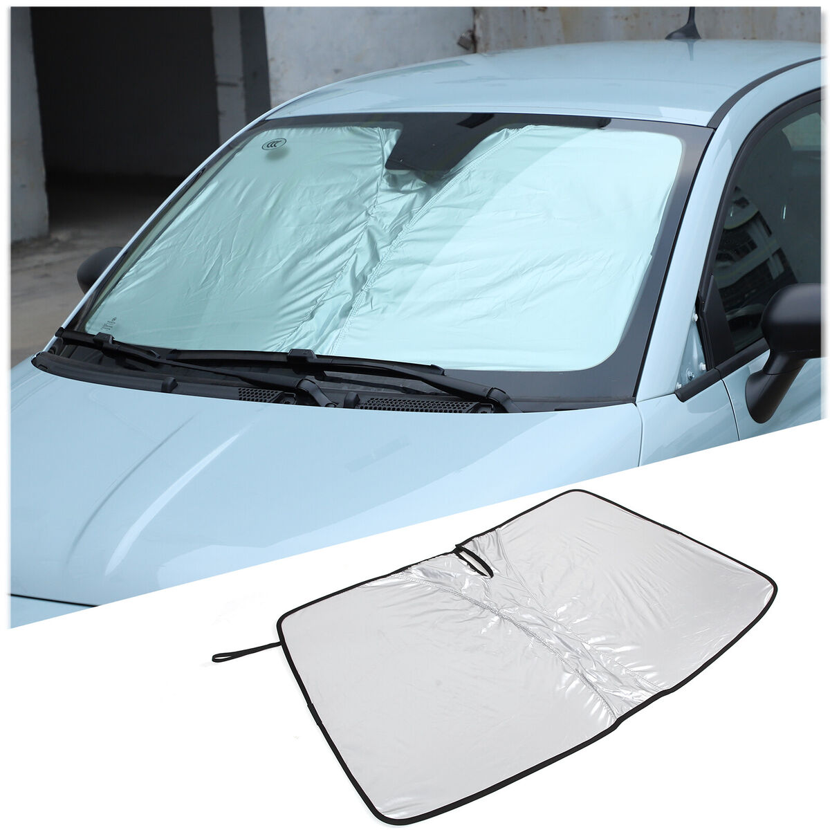 Car Front Glass Sunvisor Kit Windshield Sunshade For Fiat 500 10 