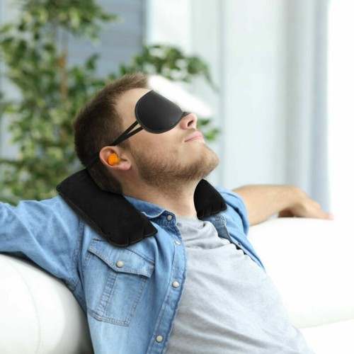 Portable Inflatable Travel Neck Pillow Cushion U-Shape For Airplanes/Trains/Car - Picture 35 of 40