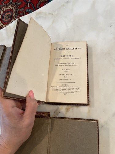 Set Of Four Antique British Essayists Prefaces Books - Picture 7 of 8