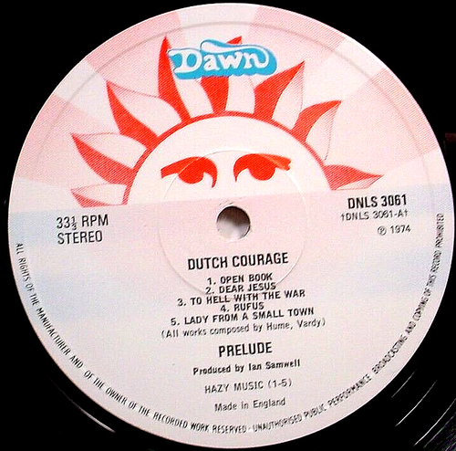 PRELUDE - Dutch Courage - '74 UK Dawn lbl NM folk rock LP- Translucent Red vinyl - Foto 5 di 7
