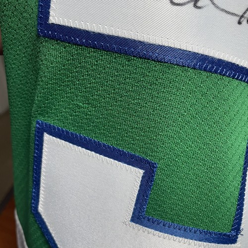 Signiertes CCM Mark Howe Hartford Whalers NHL Hockey Trikot Vintage grün Erwachsene XL - Bild 6 von 6