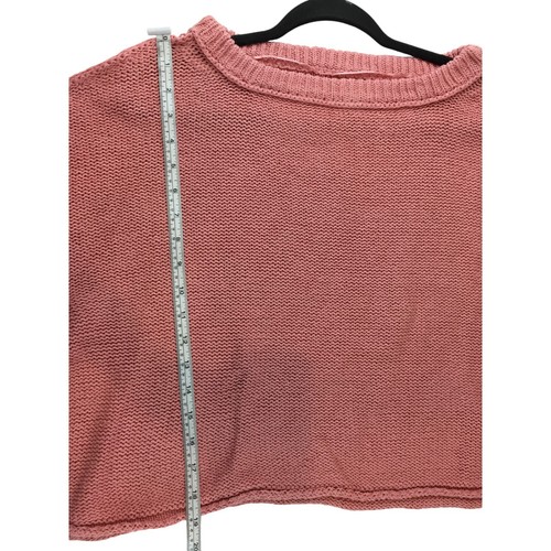 Neu mit Etikett Free People Rosetta Pullover Crop Sweater rosa Gr. M Langarm U-Boot-Ausschnitt - Bild 8 von 10