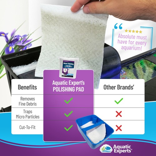 Almohadilla de filtro de pulido Aquatic Experts medios de prefiltro para acuarios cristalinos - Imagen 46 de 72