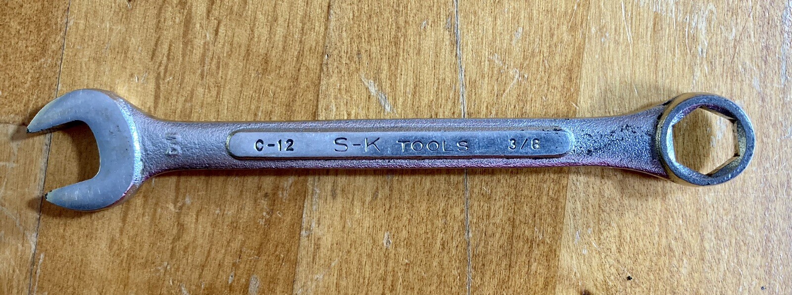 S K 3/8" C12 Combination Wrench 6Point Alloy USA Hand Tools SK