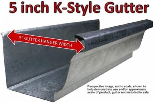 25 Pack 5" Inch Aluminum Hidden Rain Gutter Bracket Hook Clip Style Hangers wit - Picture 4 of 9