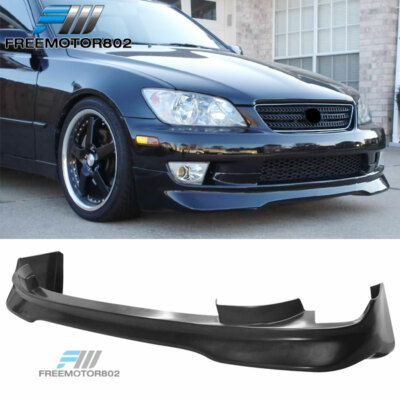 Fits 01-05 Lexus IS300 PU AMS Style Unpainted Black Front Bumper Lip Spoiler