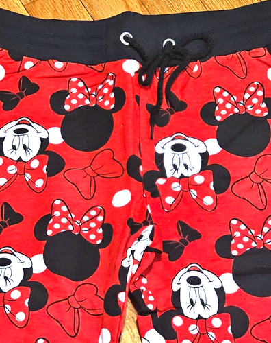 New Disney Minnie Mouse Ladies/Teens Elastic Jogger/Leggins/Pajama Pants Size M - Picture 2 of 6