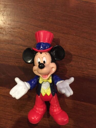  Disney Mickey Mouse EPCOT Posable/Bendable Figurine, 3 3/4" Tall Vintage - Picture 1 of 3