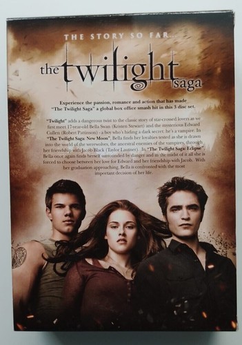 ⭐The Twilight Saga 3 DVD Box Set includes Twilight, New Moon, Eclipse - Picture 4 of 4