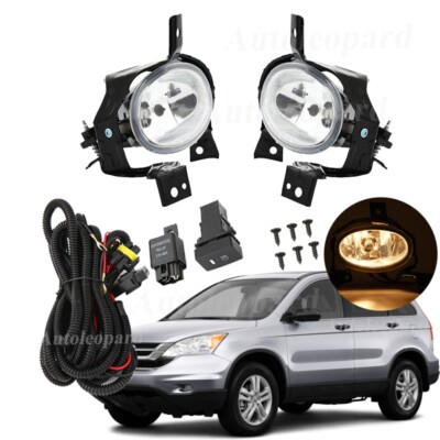 for 2010 2011 Honda CR-V CRV Clear Fog Lights Front Bumper Lamps w