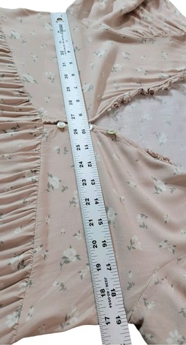 Calista kurzes Kleid Tunika Boho hauchdünn rosa geblümt Größe M - Bild 11 von 11