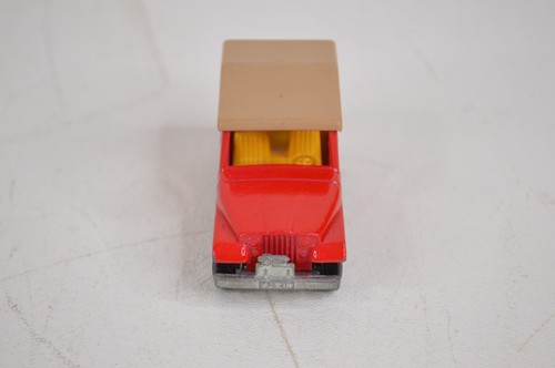 Matchbox Lesney CJ6 Jeep Superfast No. 53 Red w/ Brown Top Yellow Interior NICE! - Picture 2 of 6