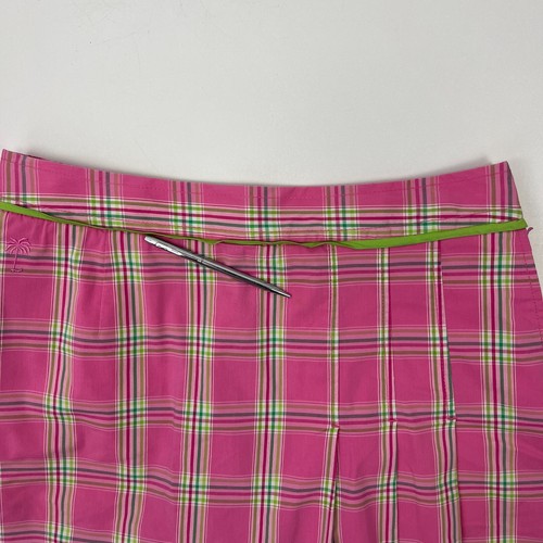 Vintage 90's Lilly Pulitzer Pink Plaid Golf Skort Pleated Preppy School Girl - Picture 12 of 14
