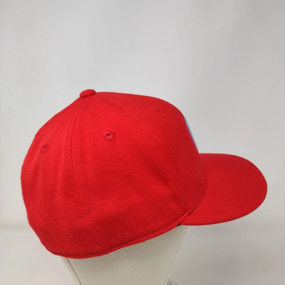 Sombrero ajustado Vivint Solar 210 rojo talla 7 1/4-7 5/8 bordado 6 paneles Flexfit Foto 4 de 4
