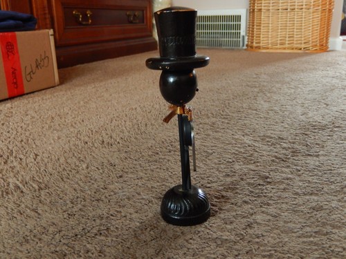 Vintage Gentleman Wood & Metal Figure Bottle Opener Top Hat IDEAL Japan Magnetic - Picture 8 of 15