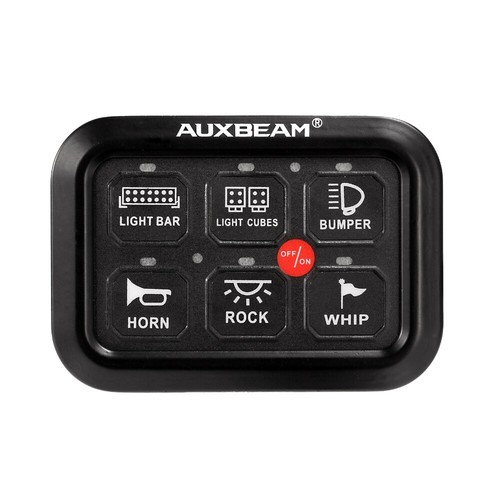 AUXBEAM 6 Gang Switch Panel On-Off LED Circuit Control Relay System Box Car Boat - Picture 9 of 12