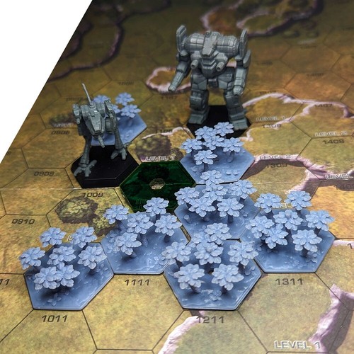 30mm Jungles | Battletech 1.25" Hex Set of 4 | TTRPG Scenery, Game Terrain - Picture 7 of 11