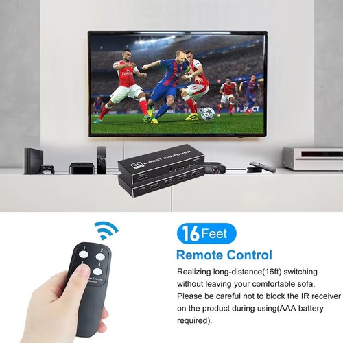 Switch HDMI 2.1 4K 120Hz 5Port 8K HDMI Switch Sdoppiatore 144Hz Vision HDR Switcher - Foto 7 di 27