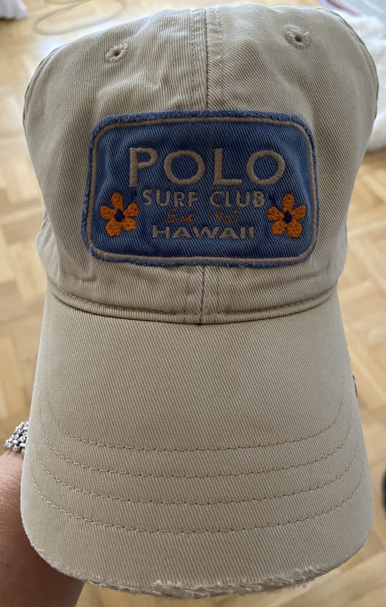 POLO SPORT RALPH LAUREN Cap Hat SURF CLUB HAWAII Men 90's POLO SPORT RALPH LAUREN Cap Hat SURF CLUB HAWAII Men 90's