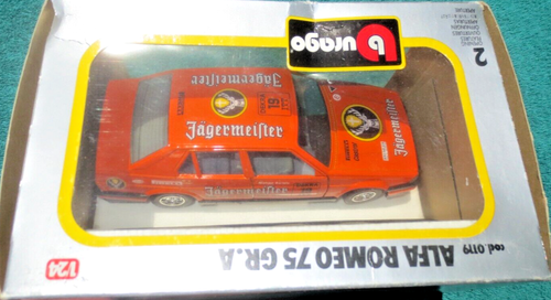 BURAGO 0119, ALFA ROMEO MILANO, 75 Gr. A, Jagermeister, scale 1/24 - Picture 5 of 6