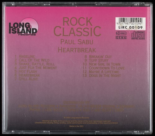 PAUL SABU - Heartbreak - 1996 US CD - Bild 2 von 2