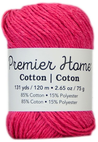 Three Pack Premier Home Cotton Yarn Fuchsia #38-09 - Afbeelding 3 van 3